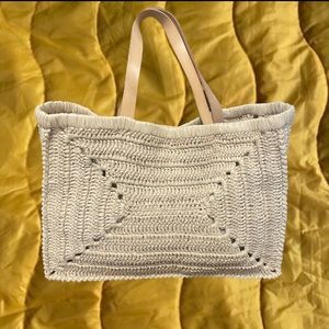 carrie forbes glacier handwoven raffia tote